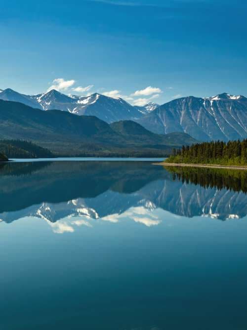 The Landscape between Carcross and Skagway in Alaska and Canada
