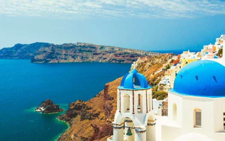 Church in Oia (Santorini, Greece).