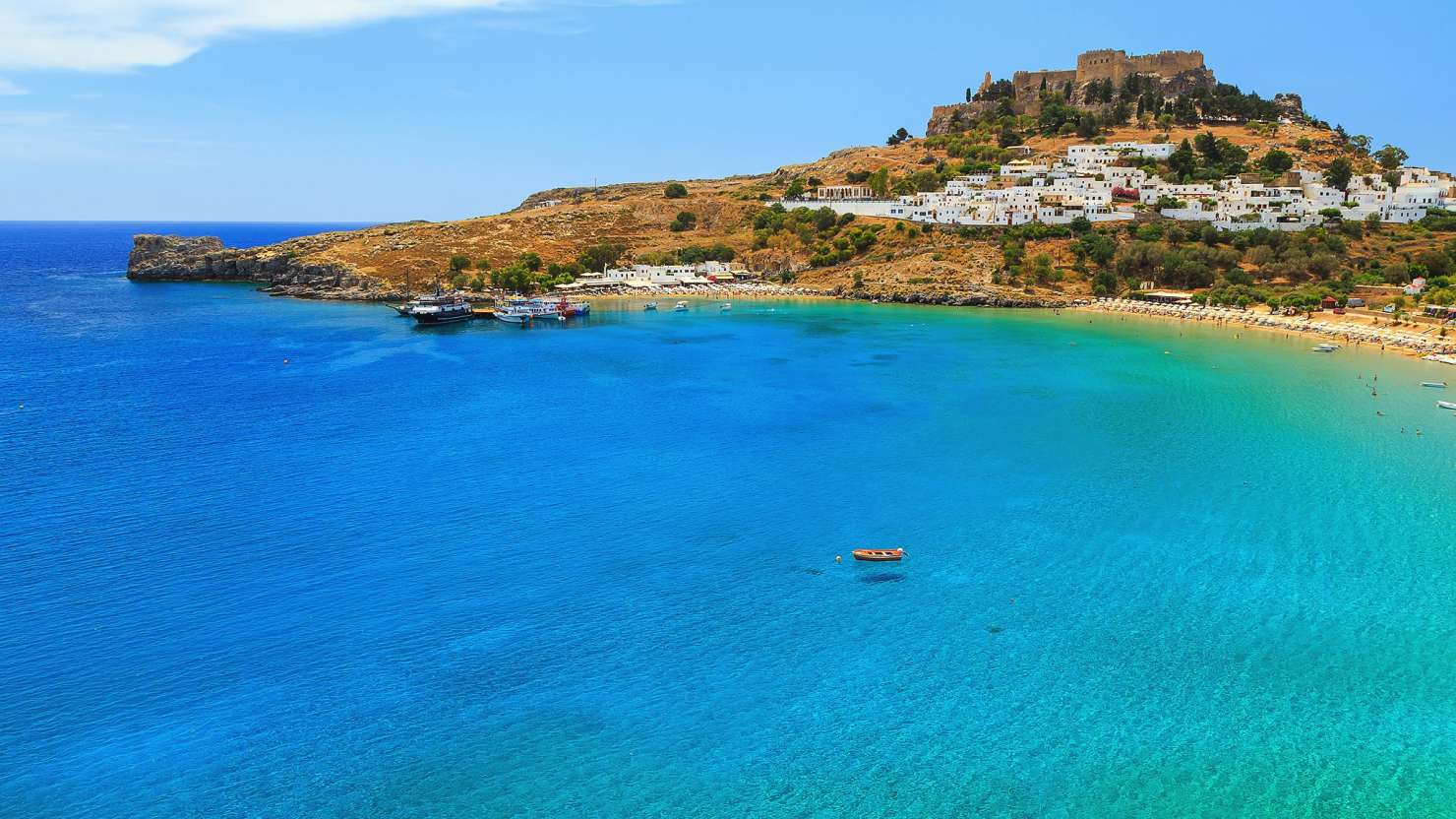 Lindos bay, Rhodes island, Greece