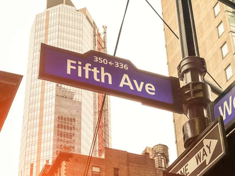 Fifth Avenue sign in New York City
