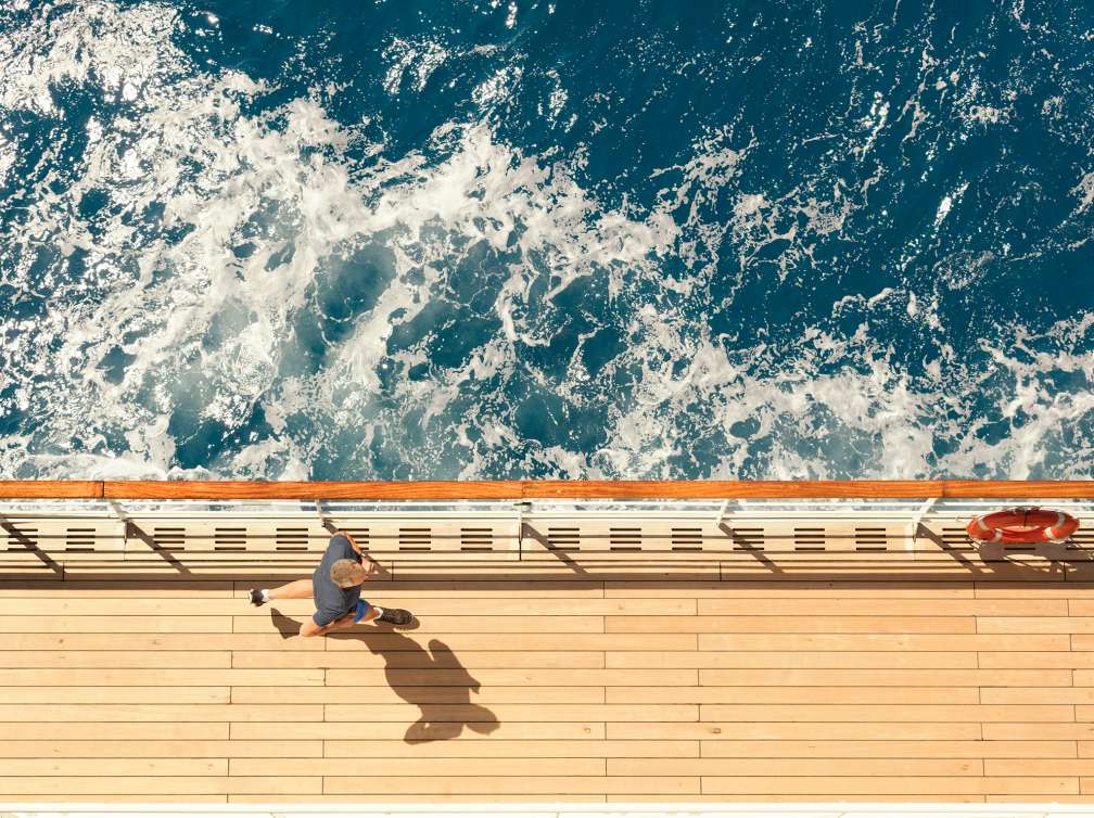 Queen Mary 2's promenade deck