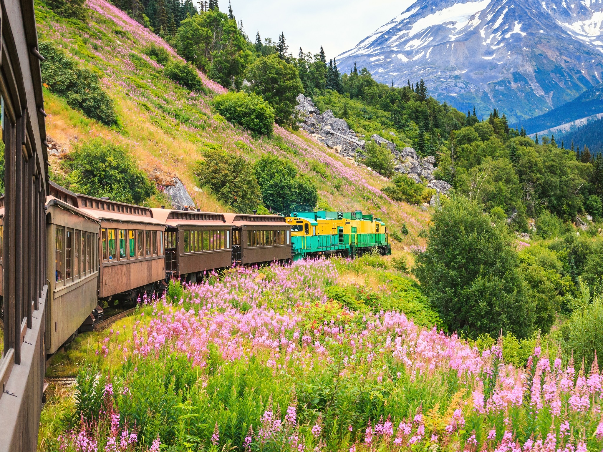 Skagway, Alaska. The scenic White Pass & Yukon Route Railroad.