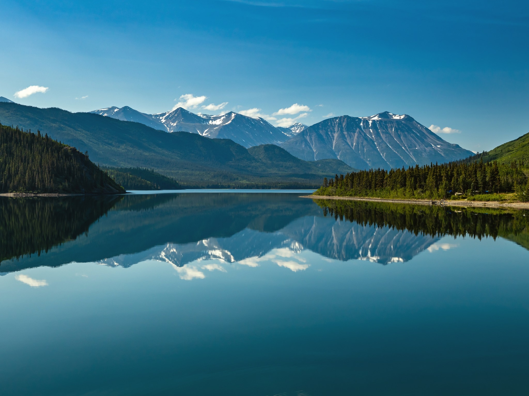 The Landscape between Carcross and Skagway in Alaska and Canada
