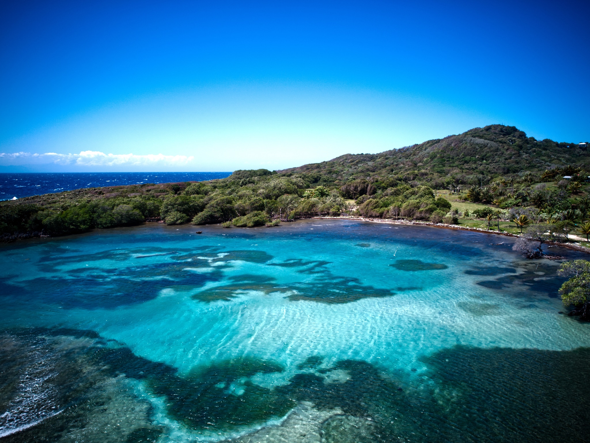 Roatan coastline viewed from the sea