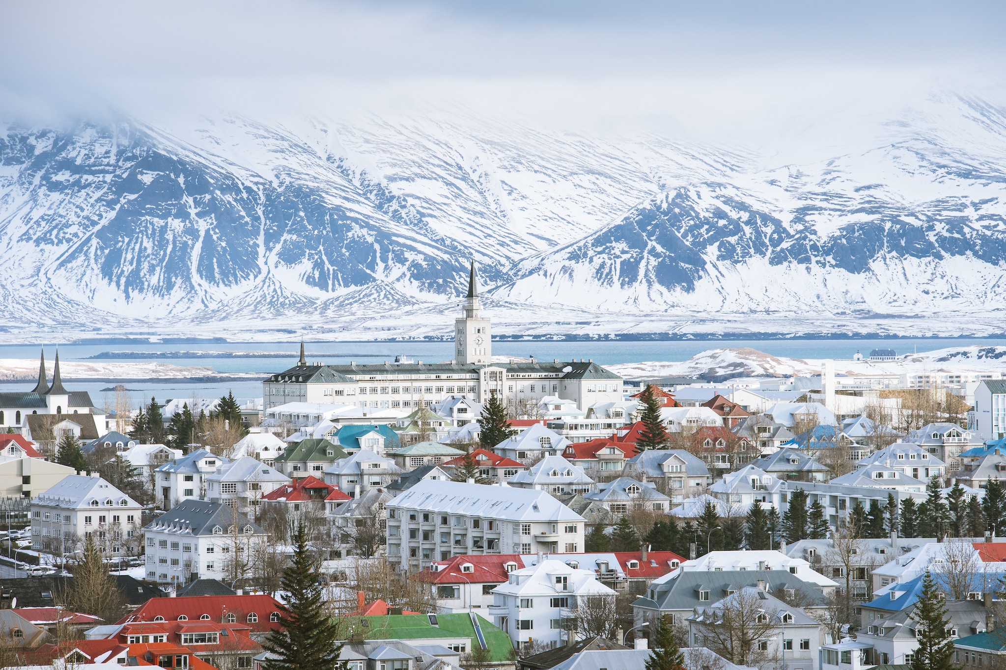 Reykjavik the capital city of iceland in winter view from above; Shutterstock ID 602408294; Invoice Number: -