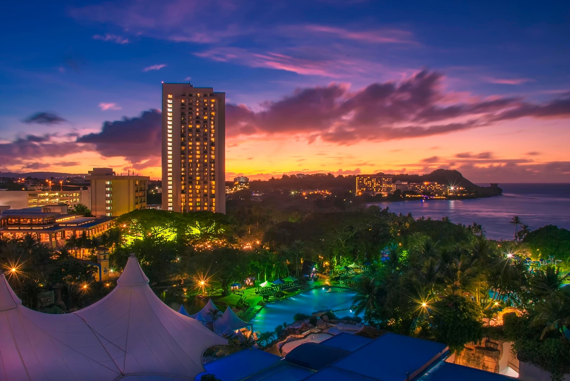 A colourful sunset over Guam; Shutterstock ID 1037079415; purchase_order: cunard_digital; job: Guam & Isle of Pines; client: Cunard_digital; other: As per pre-paid account