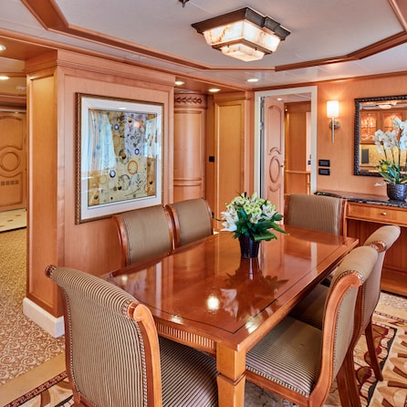 Master Suite dining area on Queen Elizabeth