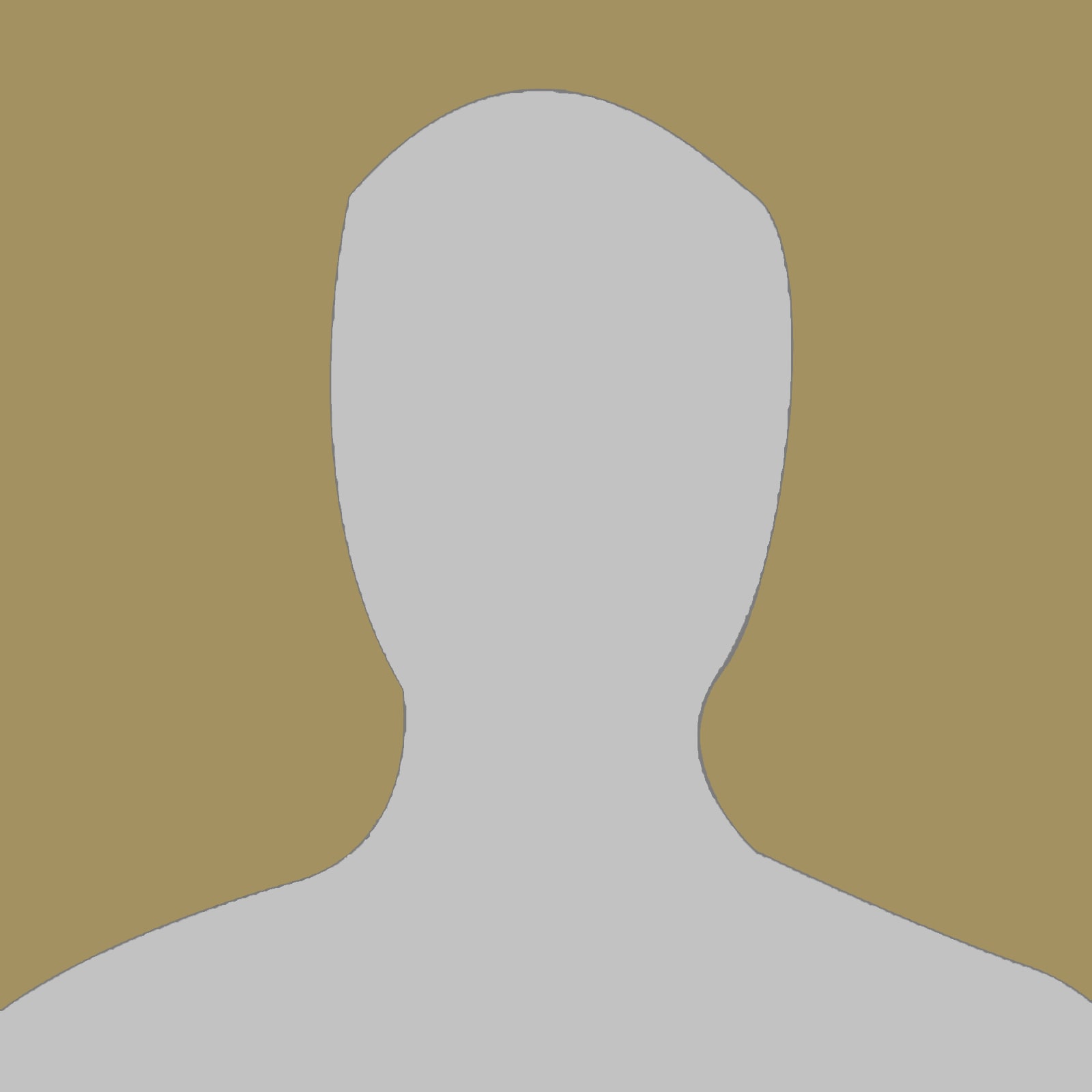 Grey silhouette of a person's head and shoulders