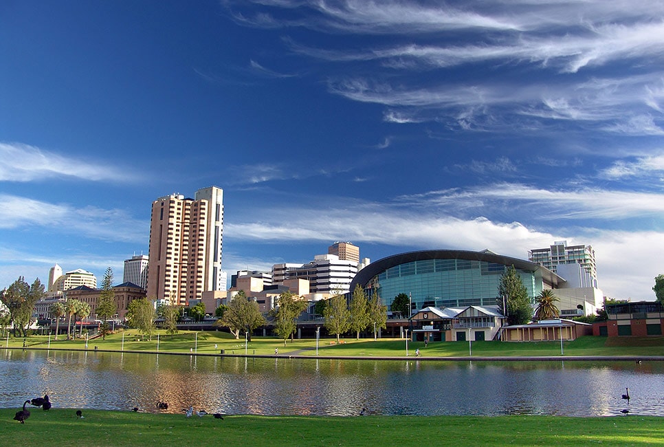 Adelaide from the riverside