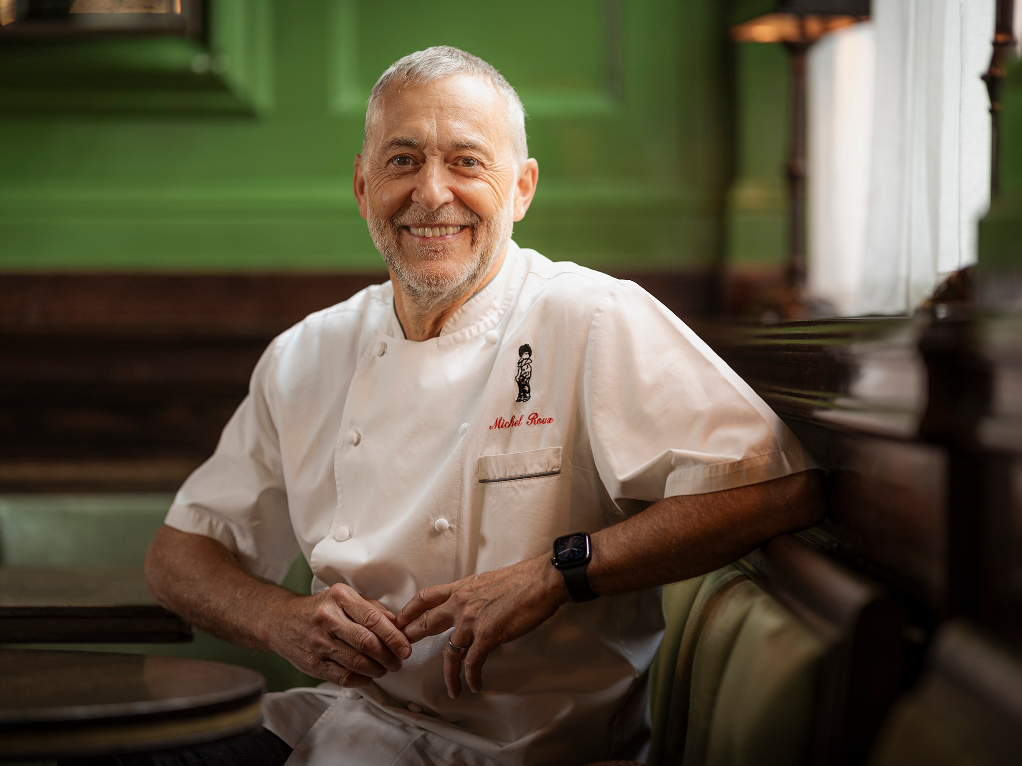Michel Roux pictured at The Wigmore in London where Cunard announced a partnership with the Michelin Star chef.